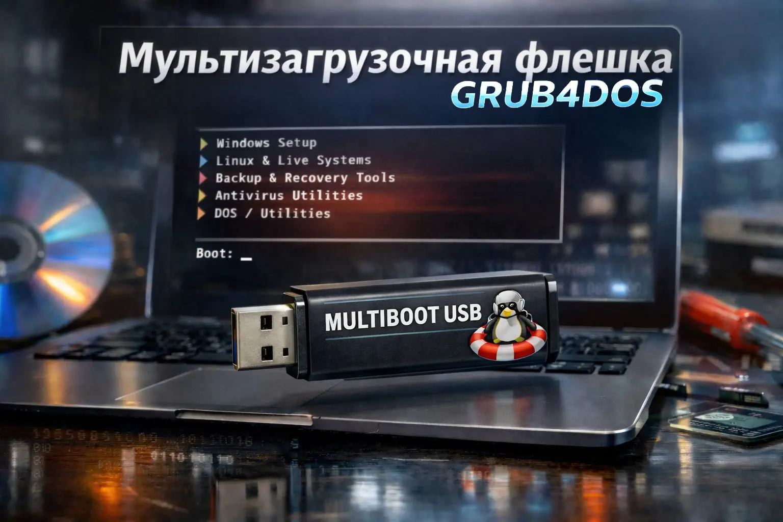 Мультизагрузочная флешка с GRUB4DOS